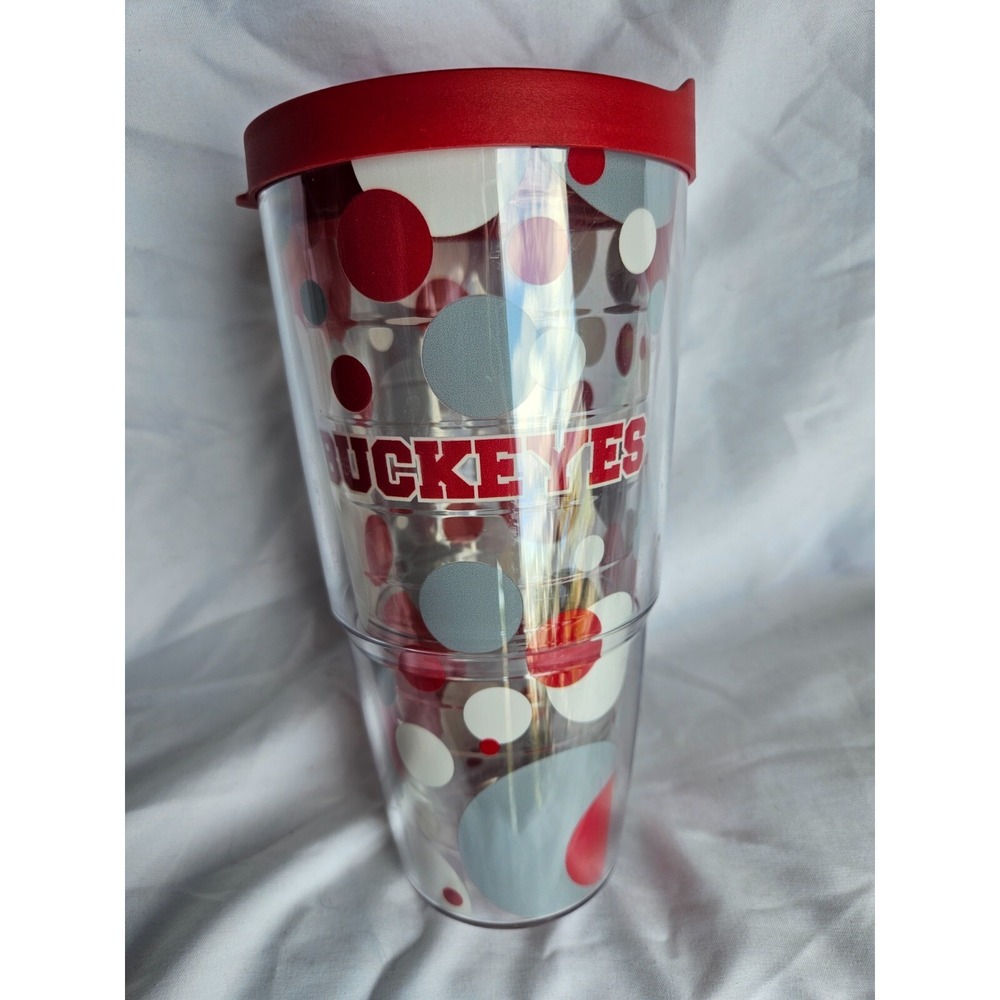 Ohio State University Buckeyes Tervis Tumbler 24 Oz Travel Cup with Red Lid